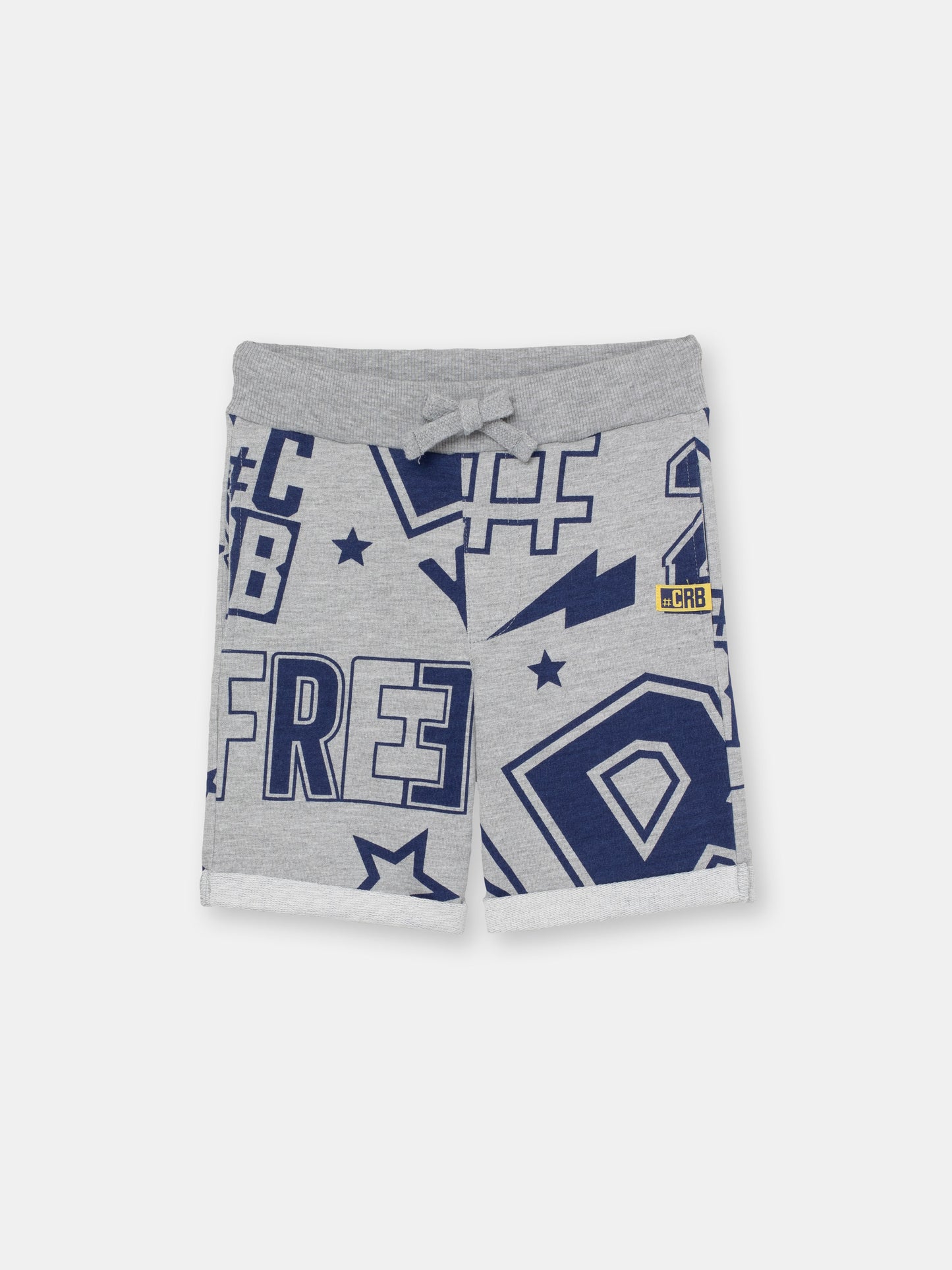 Shorts in Stickers Pattern with CRB Patch - Grey