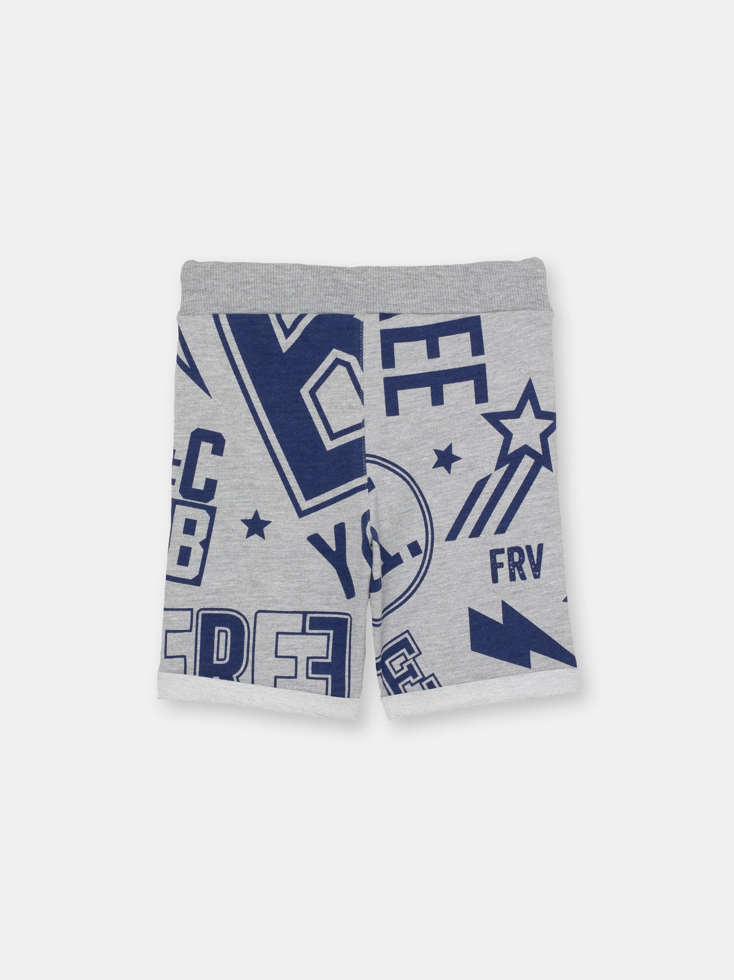 Shorts in Stickers Pattern with CRB Patch - Grey