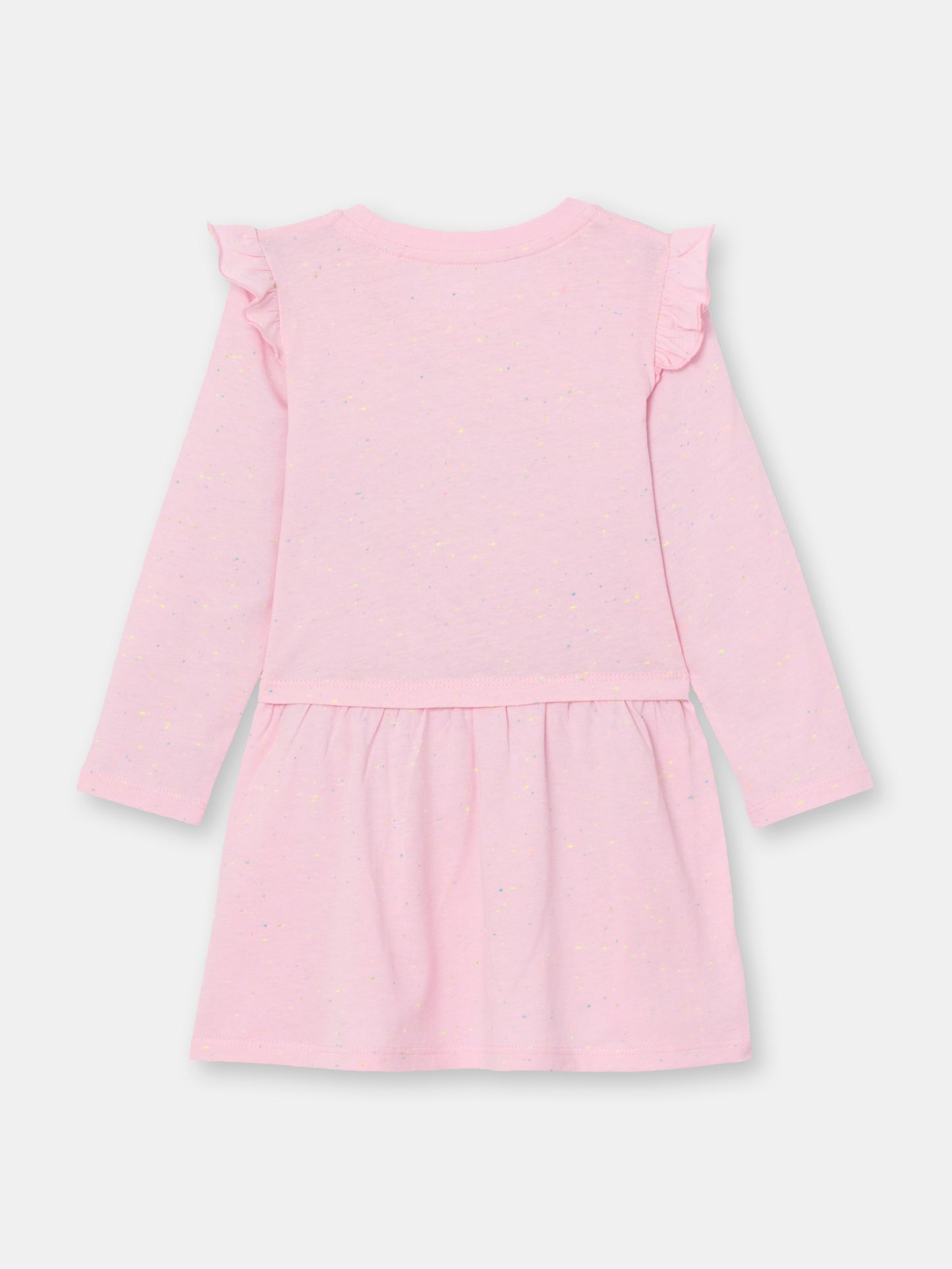 Long Sleeve Dress with Monster Friends Graphic - Pink