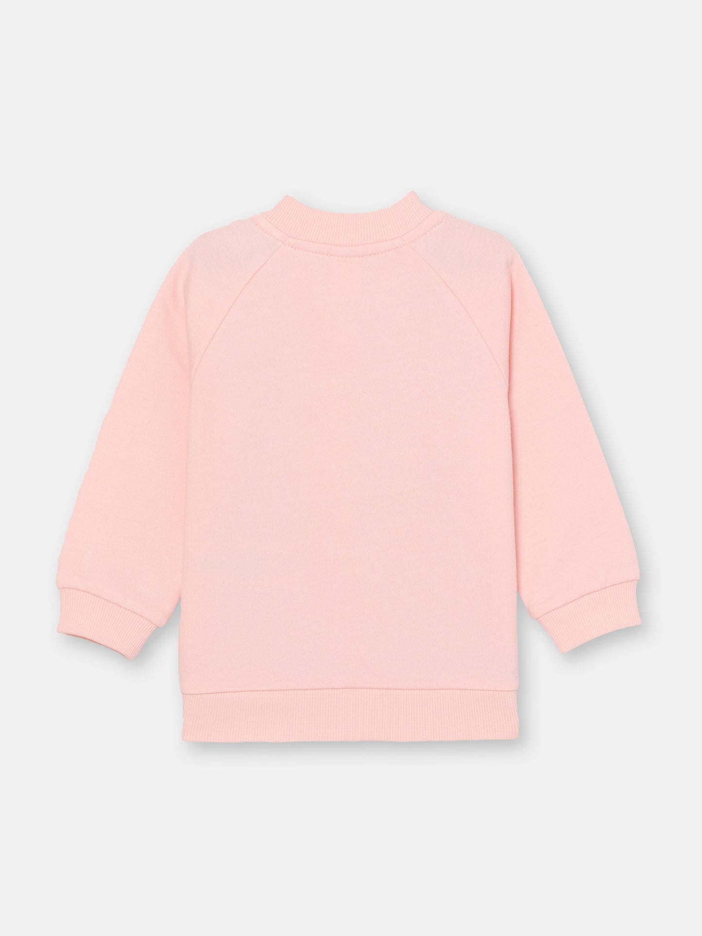 Bomber Jacket with Monster Face Graphic - Pink