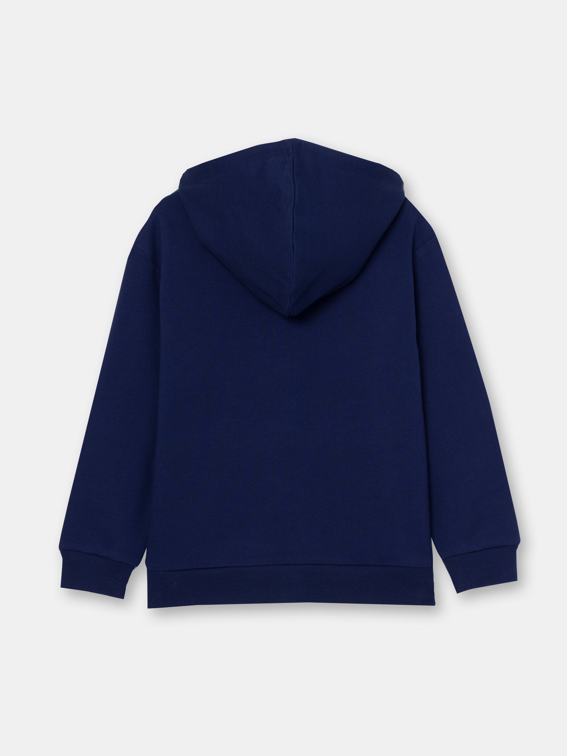 CWKB 62843-41-297 - Cherubino boys dark blue hoodie with smile print - back