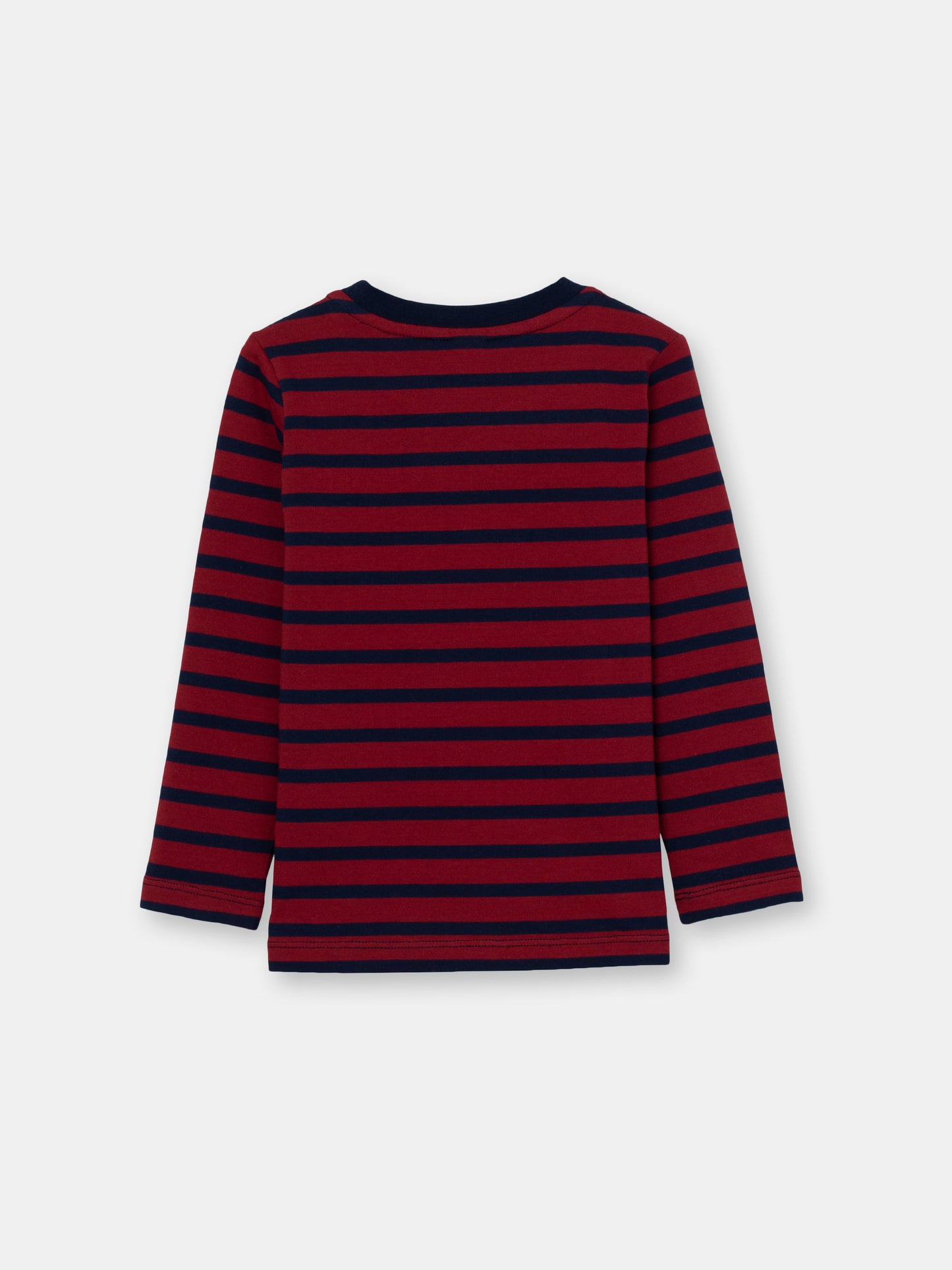 Boys Red Long Sleeve T-shirt with Cool Beaver Print