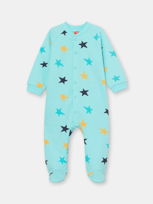 Newborn Baby Boys Atlantis Bodysuit with Stars Print